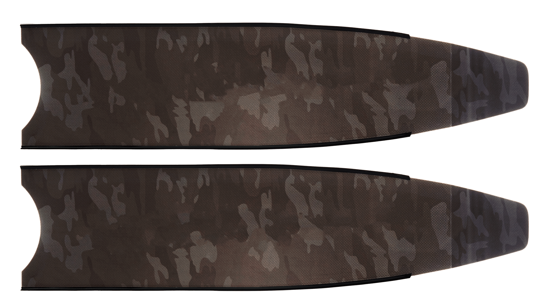 LEADERFINS Pure Carbon Black Camouflage Blades (Medium Stiffness / Black Rails)
