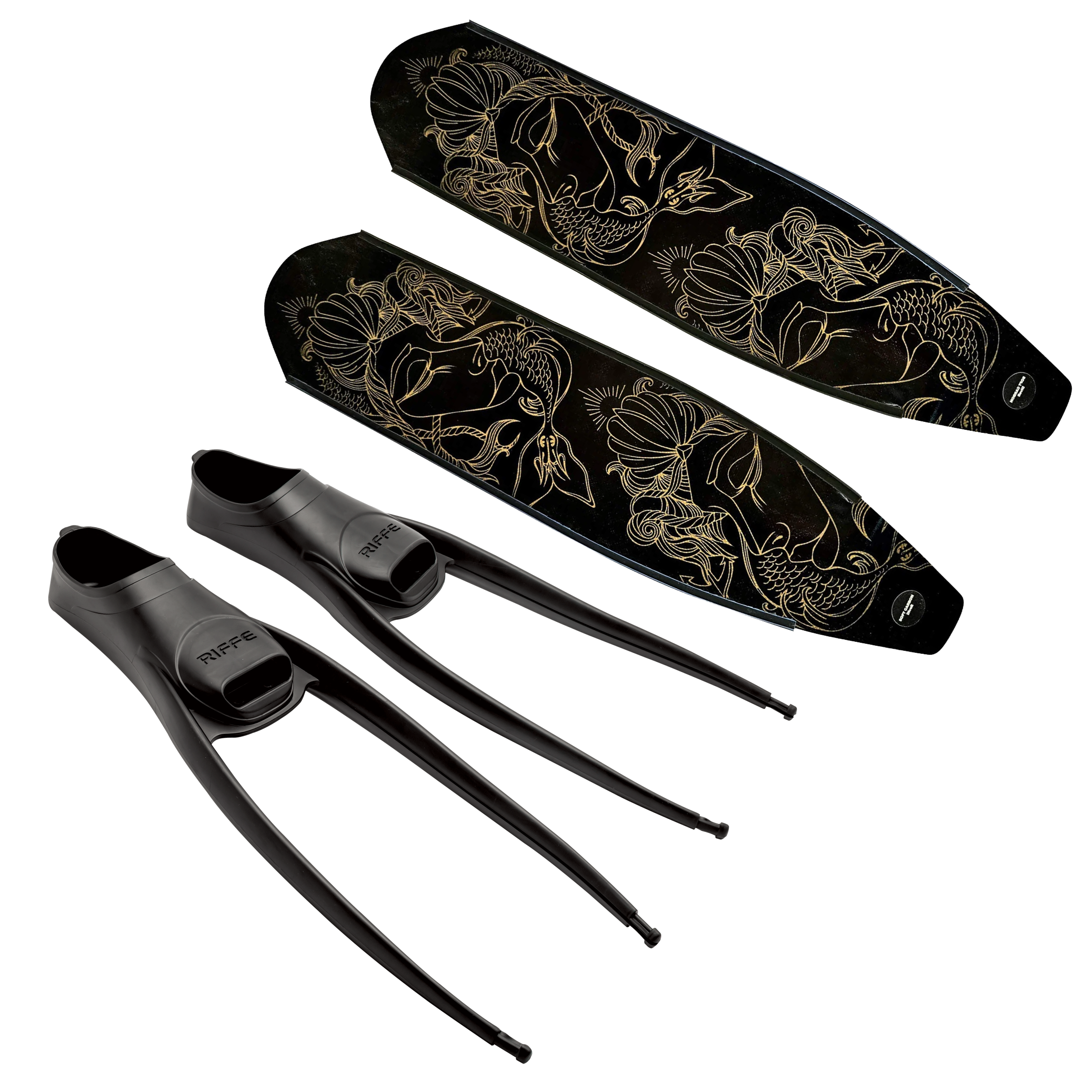 DiveR Carbon Sea Goddess Fin Setup