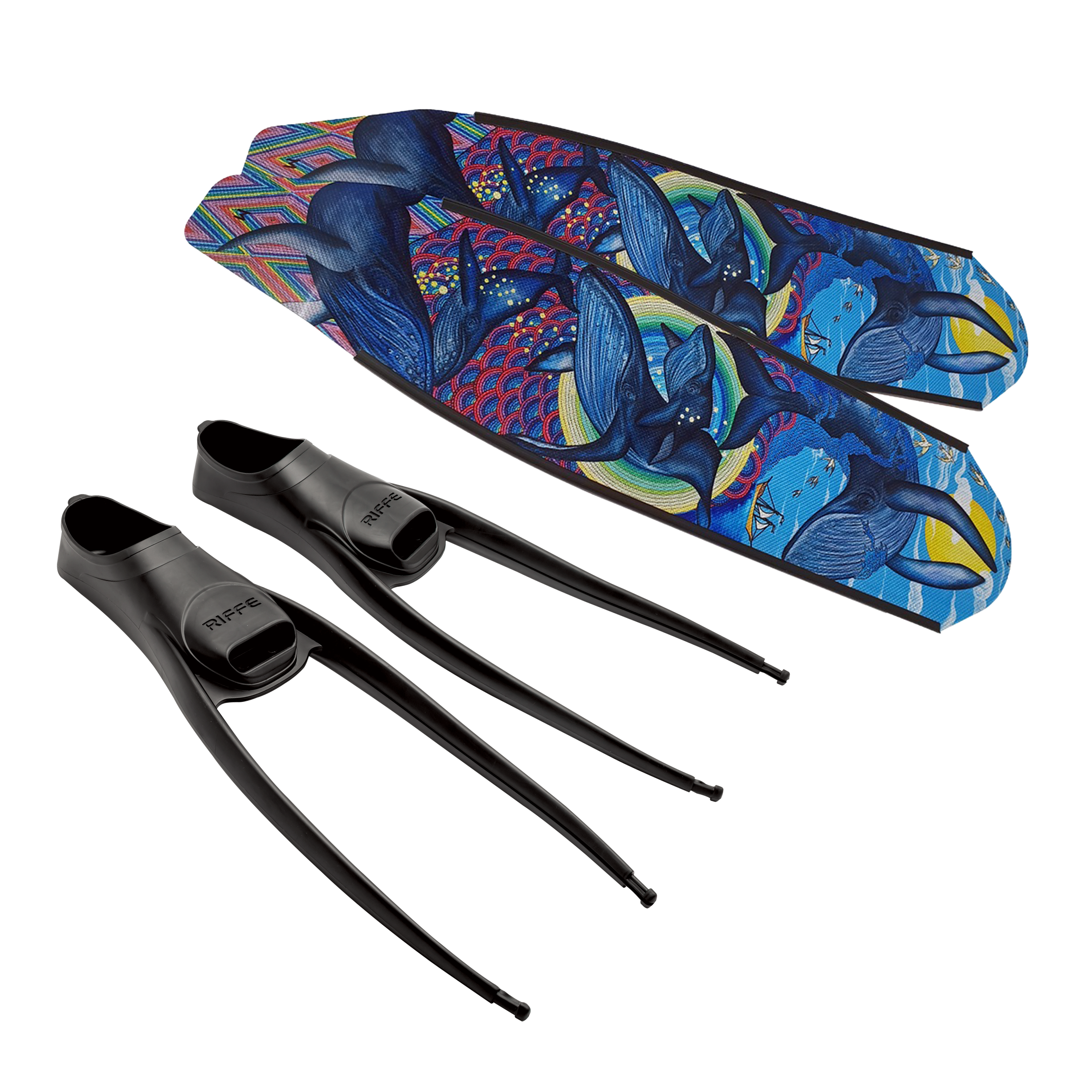 DiveR Composite Humpbacks Fin Setup