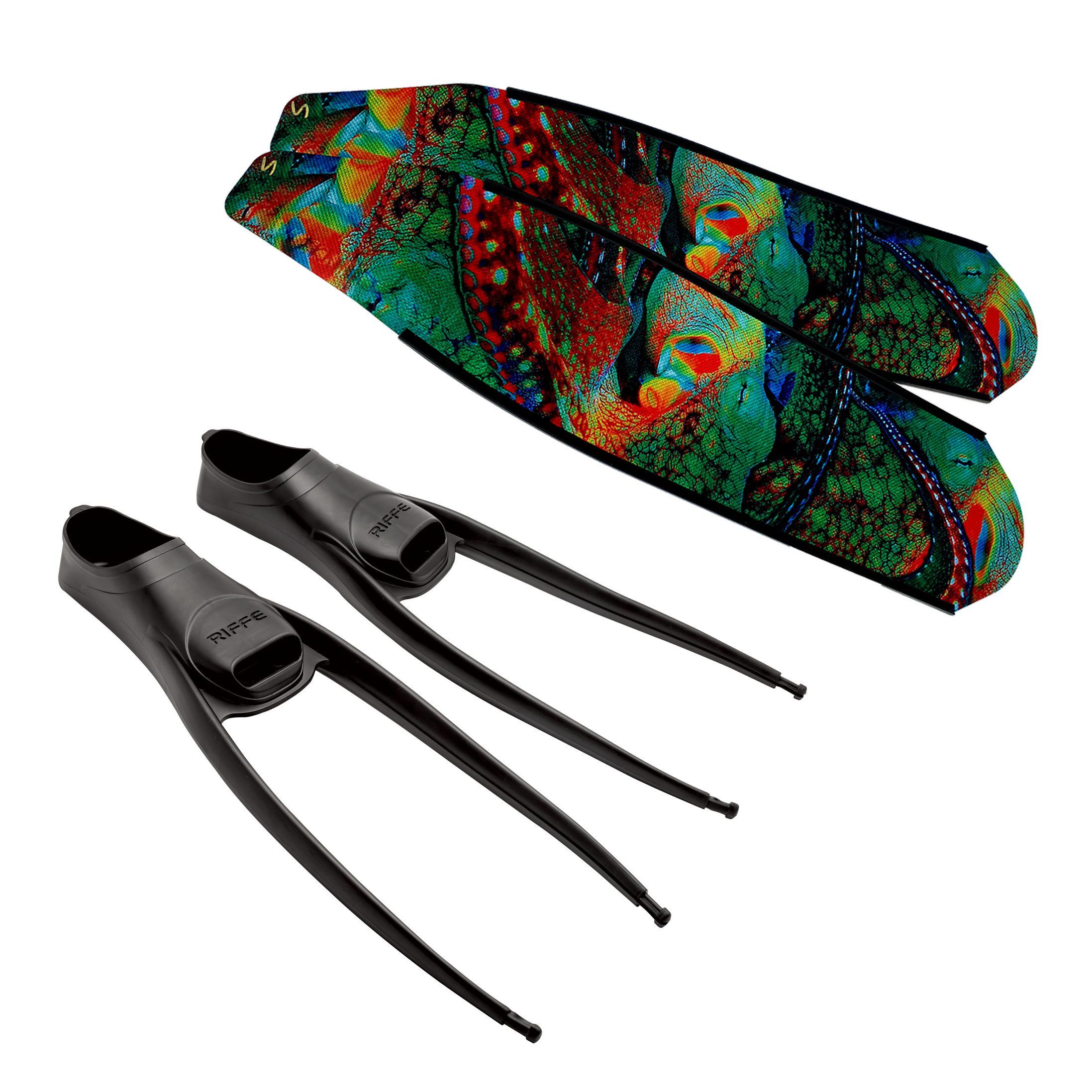 DiveR Carbon Tako Fin Setup