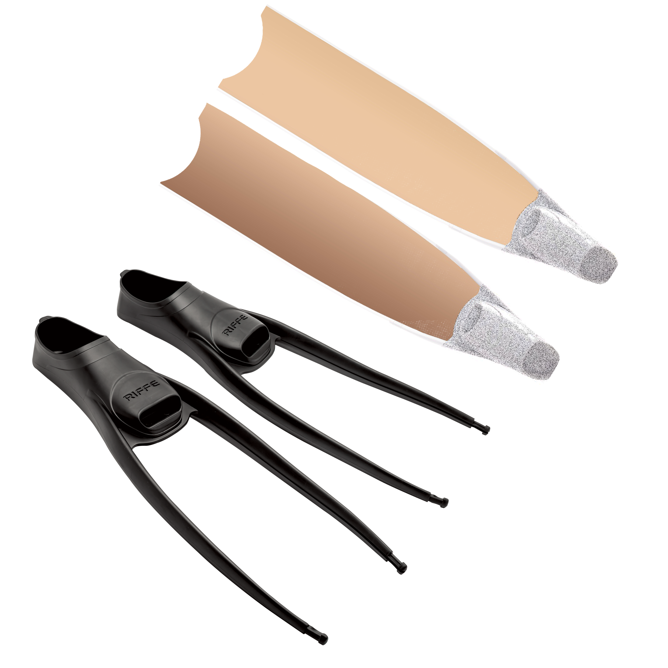 LEADERFINS Fibreglass Gold Mirror Medium Fin Setup