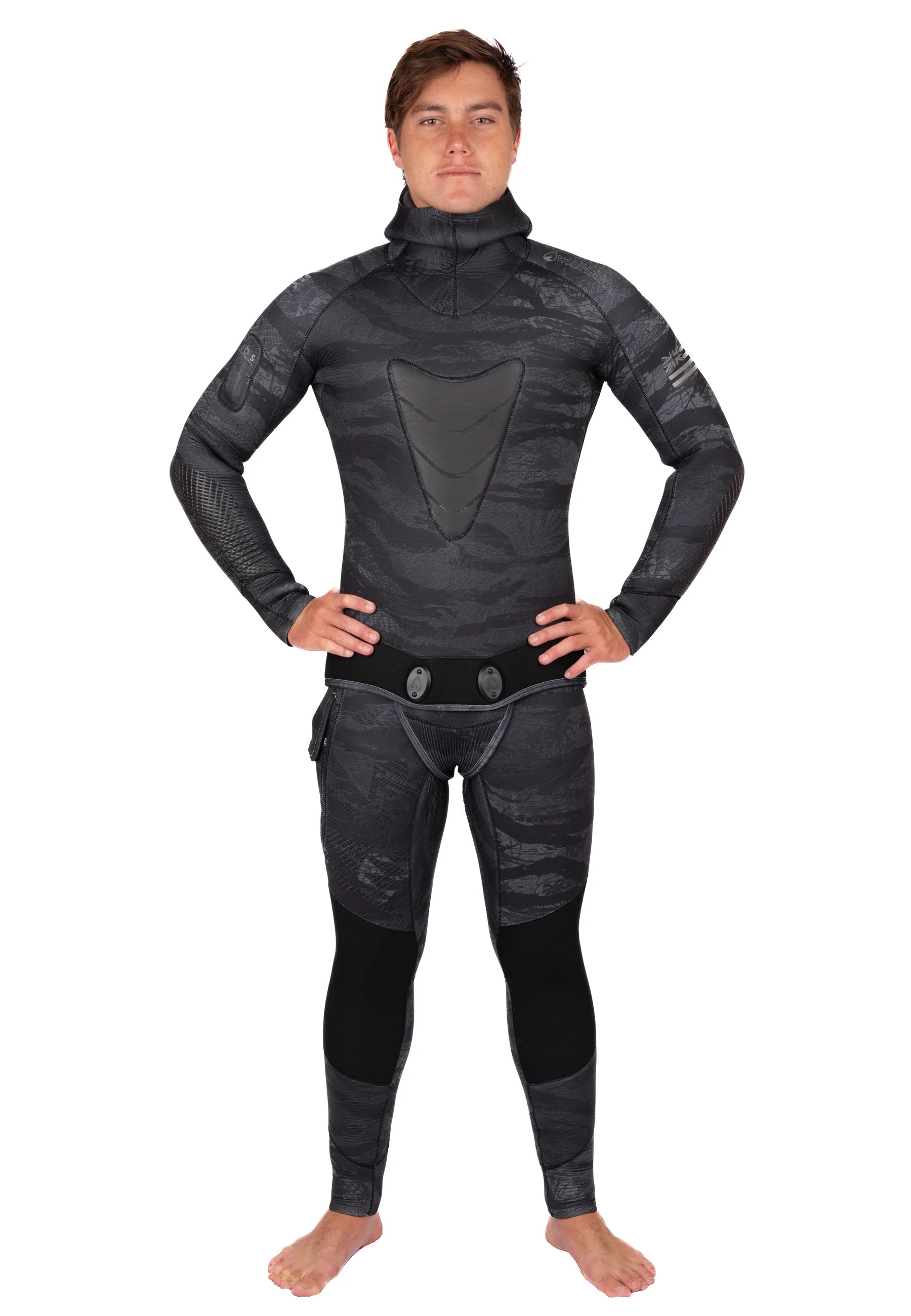 WAIHANA 7.5mm Mens Wetsuit - Tropicam Black