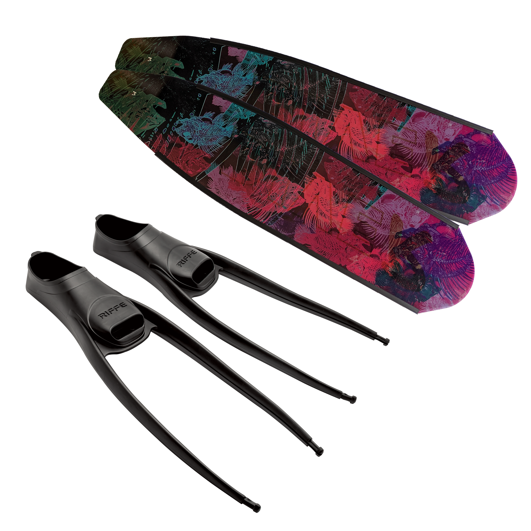 DiveR Carbon Bonefish Pink Fin Setup