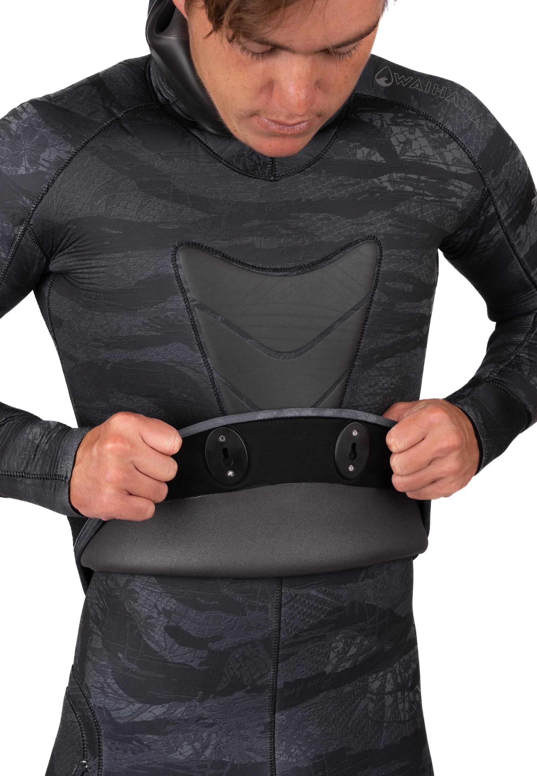 WAIHANA 7.5mm Mens Wetsuit - Tropicam Black