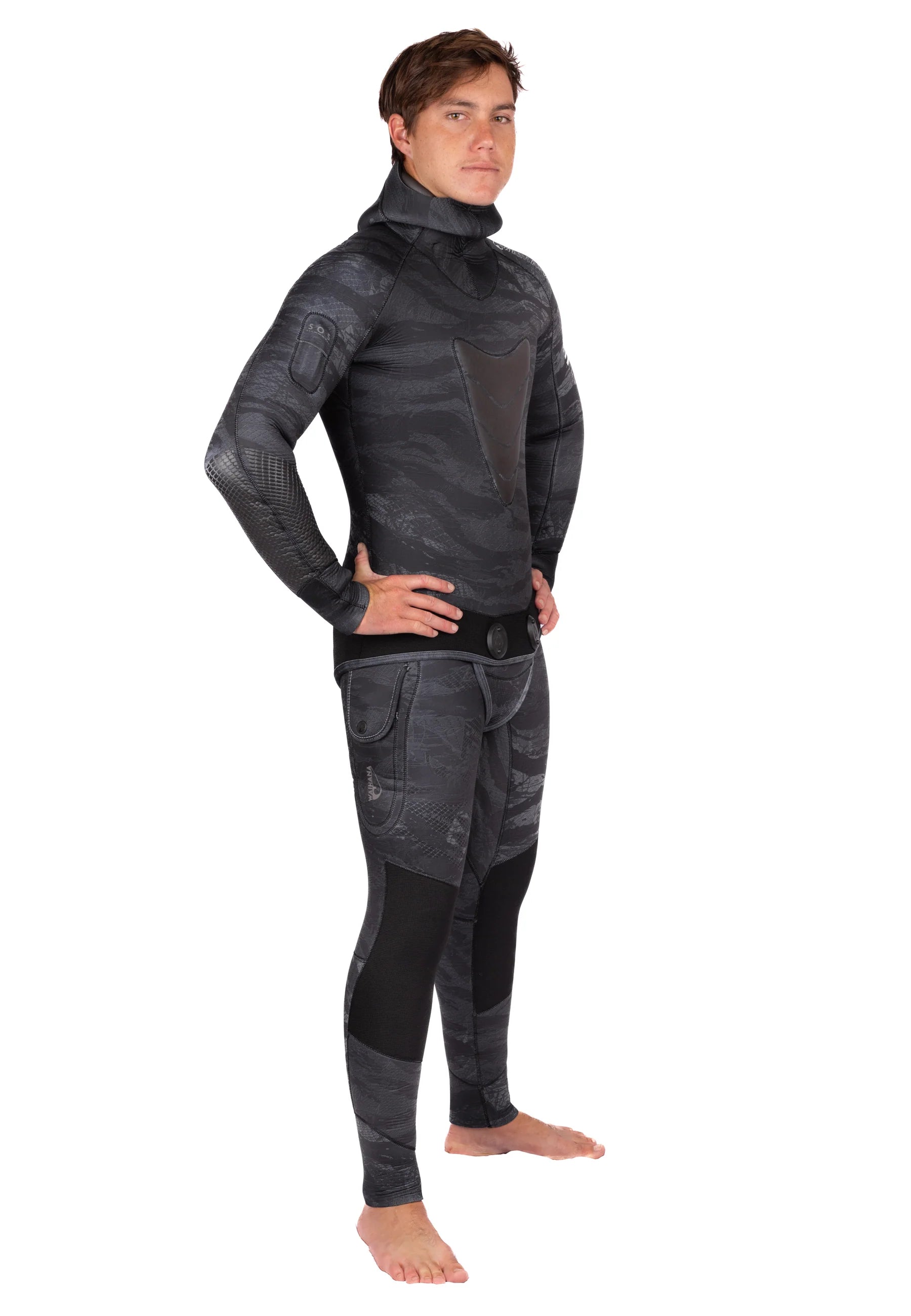 WAIHANA 7.5mm Mens Wetsuit - Tropicam Black